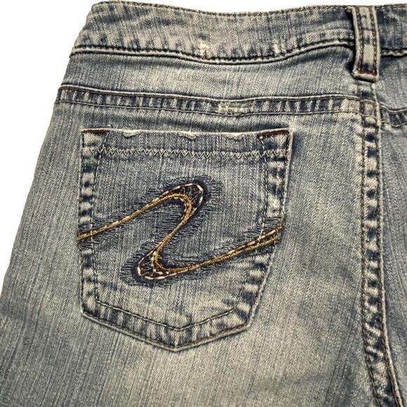 Silver Jeans Santorini Capris Low Rise Straight Leg Blue Denim Women’s Size 28 - Picture 5 of 14